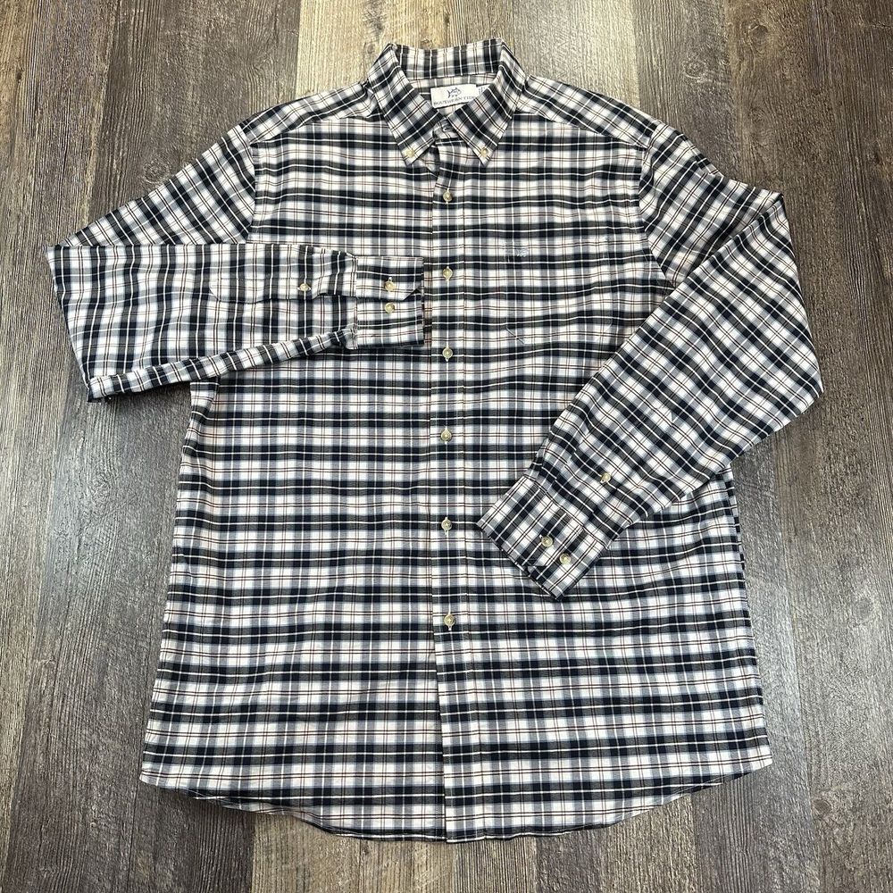 Southern Tide Coastal Passage Dearview Plaid‎ Button-Down Shirt Men's Size L